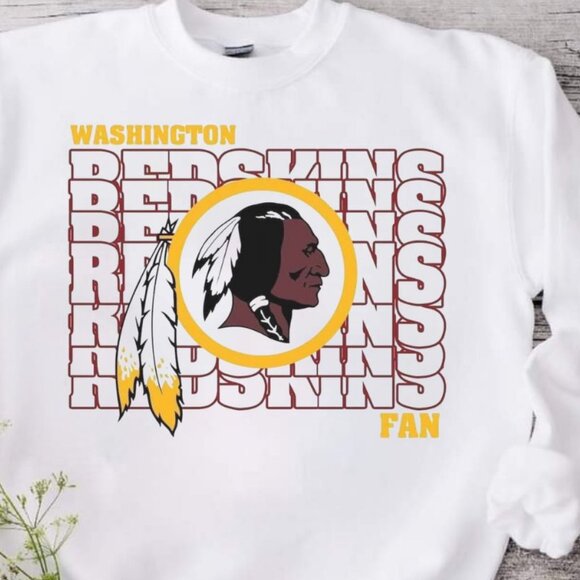 Redskins Football White Crewneck Sweatshirt - Picture 2 of 3